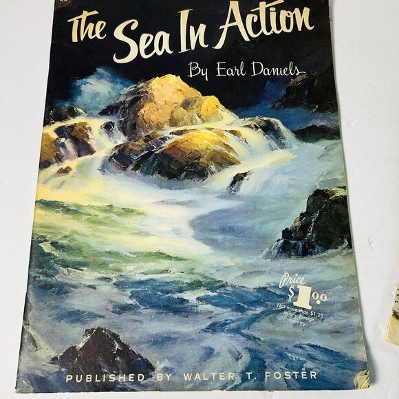 Walter Foster Lot of 3 The Sea In Action Draw Paint Seascapes Casein Watercolors - Picture 2 of 8